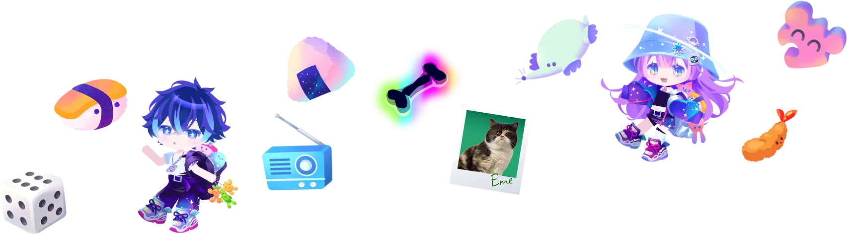 ポケコロユニバースのアイテムやキャラクター